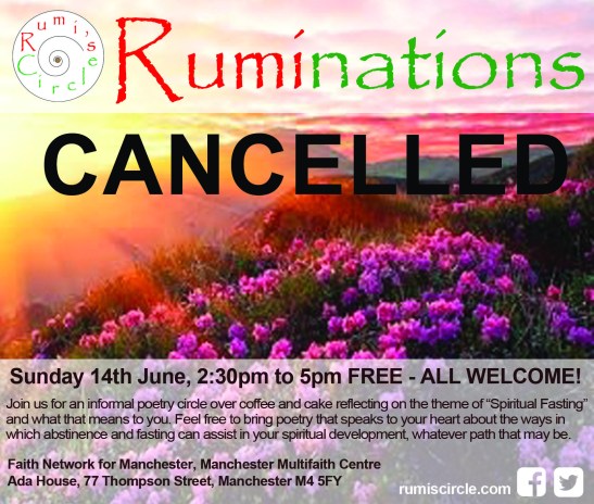 Ruminations spiritual fasting flowers CANCELLED